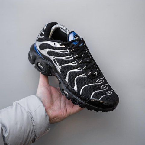 Чоловічі чорні кросівки Nike Air Max TN Black Silver Blue х Ейр Макс ТН 41 ALL14844 фото