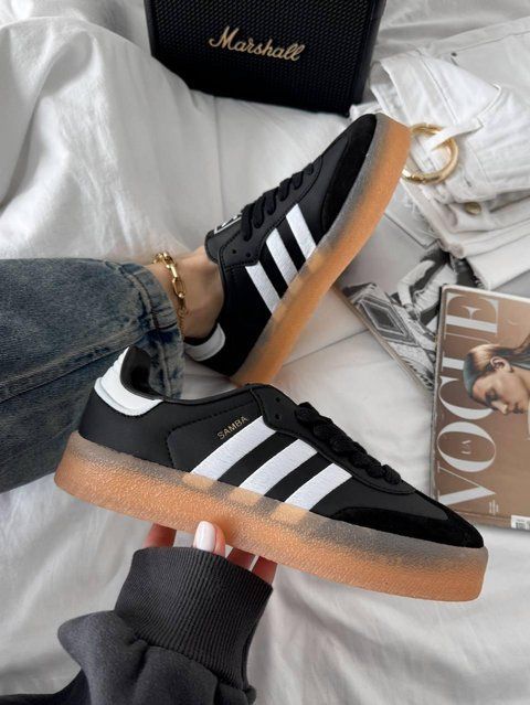 Чорні кросівки Adidas Samba XLG Black White Gum x Адідас Самба 38 ALL16146 фото