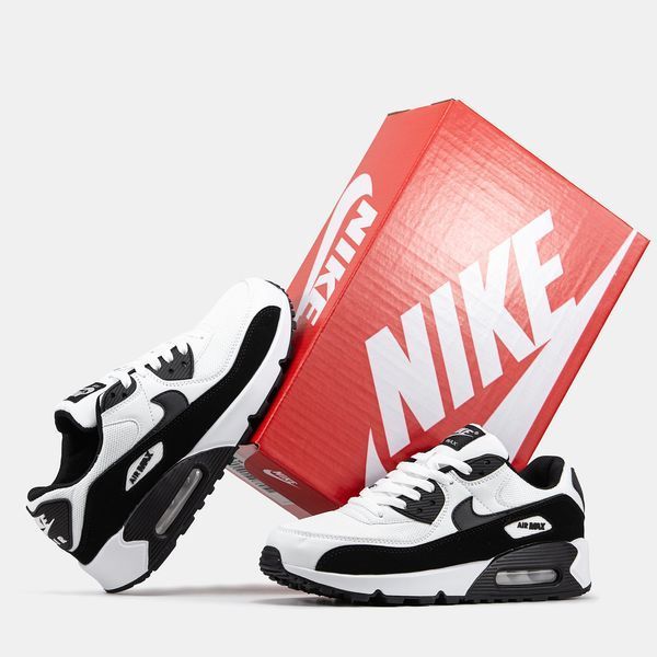 Чоловічі чорно-білі кросівки Nike Air Max 90 White Black White х Ейр Макс 40 ALL10937 фото