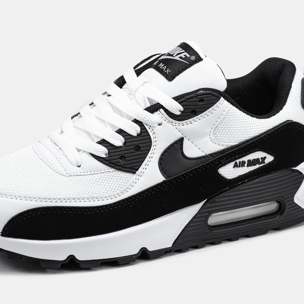 Чоловічі чорно-білі кросівки Nike Air Max 90 White Black White х Ейр Макс 40 ALL10937 фото