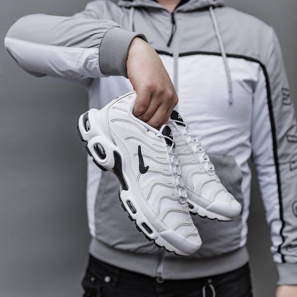 Чоловічі білі кросівки Nike Air Max TN Plus White Black х Ейр Макс ТН 40 ALL20090 фото