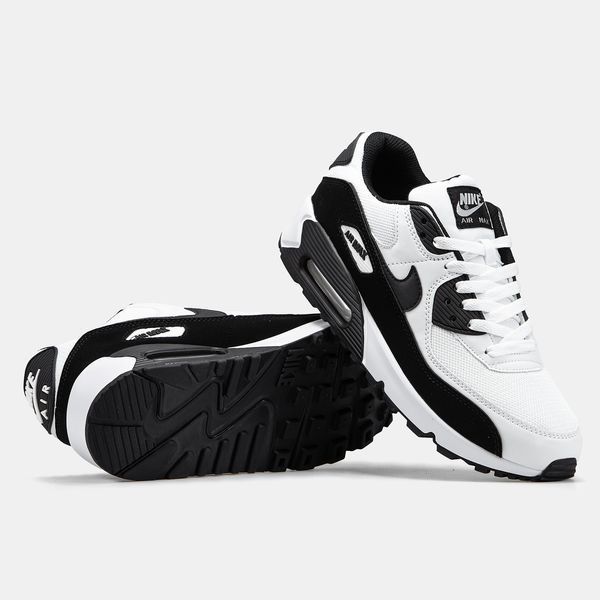 Чоловічі чорно-білі кросівки Nike Air Max 90 White Black White х Ейр Макс 40 ALL10937 фото