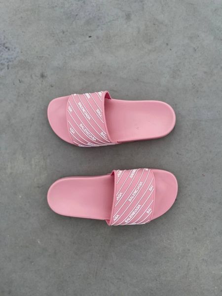 Жіночі рожеві капці Баленсіага Слайдс Літо Balenciaga Slides Small Logo Pink 36 ALL08482W фото