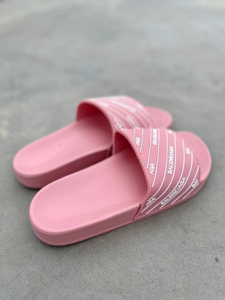 Жіночі рожеві капці Баленсіага Слайдс Літо Balenciaga Slides Small Logo Pink 36 ALL08482W фото