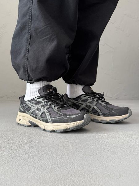 Сірі кросівки унісекс Asics Gel Venture 6 Black Grey х Асікс 36 ALL12653 фото