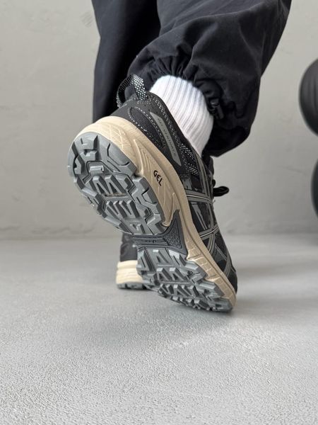 Сірі кросівки унісекс Asics Gel Venture 6 Black Grey х Асікс 36 ALL12653 фото