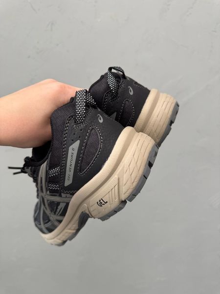 Сірі кросівки унісекс Asics Gel Venture 6 Black Grey х Асікс 36 ALL12653 фото