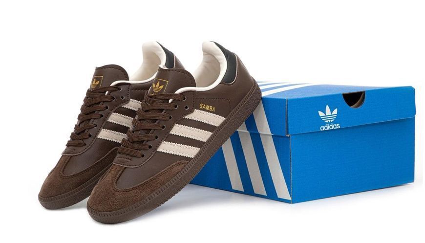 Жіночі коричневі кросівки Adidas Samba Brown Beige x Самба 36 ALL19430 фото
