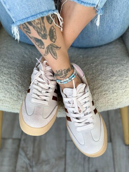 Бежеві замшеві кросівки Adidas Samba Putty Mauve Pink Bordo x Адідас Самба 36 ALL16287 фото
