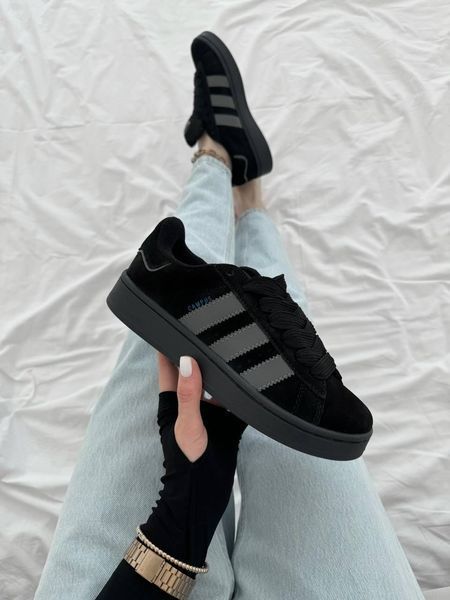 Жіночі чорні кросівки Adidas Campus Black x Адідас Кампус 36 ALL16668 фото
