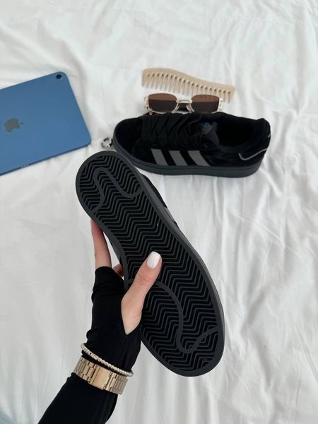 Жіночі чорні кросівки Adidas Campus Black x Адідас Кампус 36 ALL16668 фото