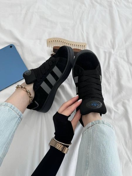Жіночі чорні кросівки Adidas Campus Black x Адідас Кампус 36 ALL16668 фото