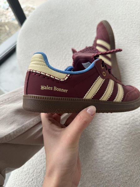 Бордові замшеві кросівки Adidas Samba Nylon Wales Bonner Brown x Адідас Самба 37 ALL15792 фото