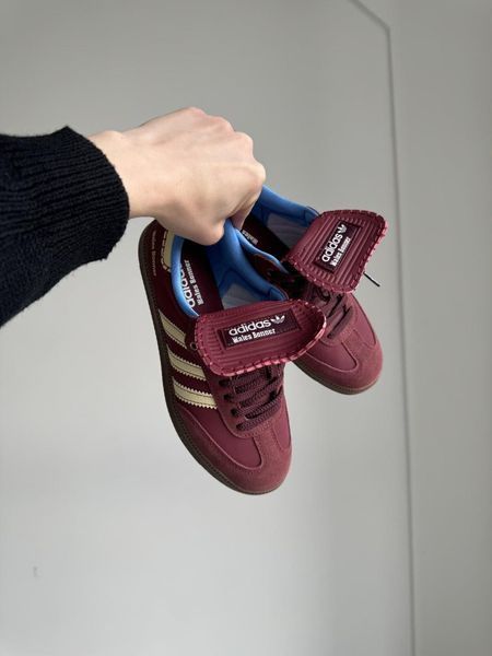 Бордові замшеві кросівки Adidas Samba Nylon Wales Bonner Brown x Адідас Самба 37 ALL15792 фото