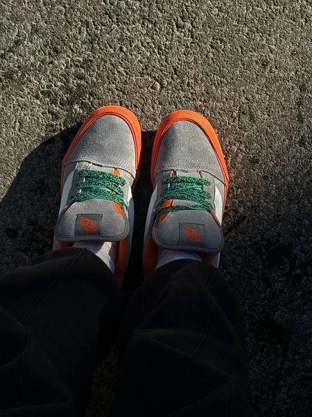 Сірі кеди Vans Old Shool KNU Grey Orange White х Ванс 36 ALL14735 фото