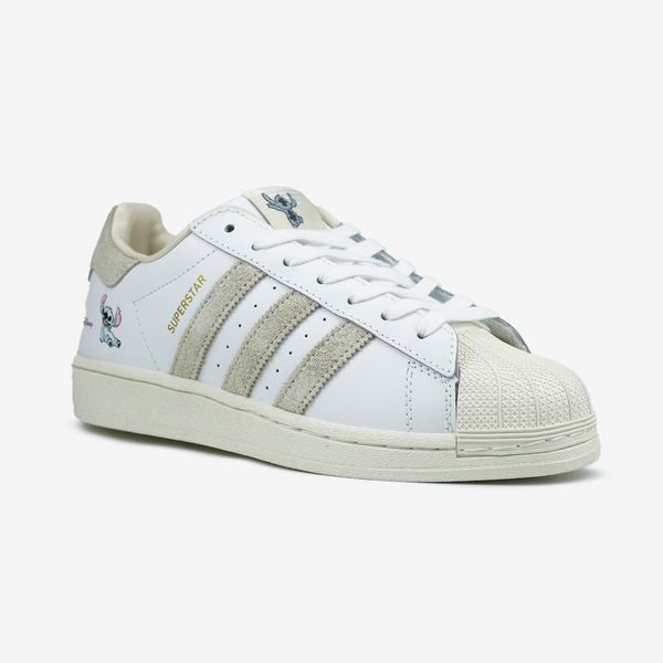 Жіночі молочні кросівки Adidas Superstar Cloud White Disney Stitch х Суперстар 36 ALL23266 фото