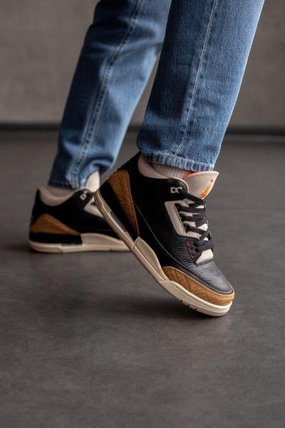 Чоловічі кросівки Nike Air Jordan 3 Retro Desert Elephan Black Brown х Джордан 41 ALL14927 фото