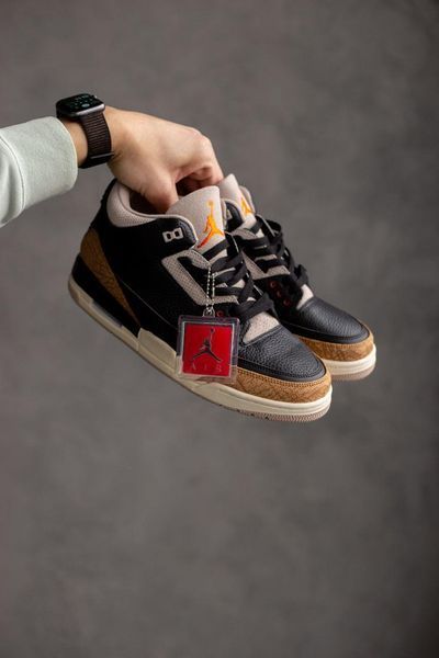 Чоловічі кросівки Nike Air Jordan 3 Retro Desert Elephan Black Brown х Джордан 41 ALL14927 фото
