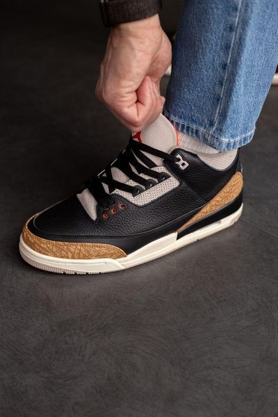 Чоловічі кросівки Nike Air Jordan 3 Retro Desert Elephan Black Brown х Джордан 41 ALL14927 фото