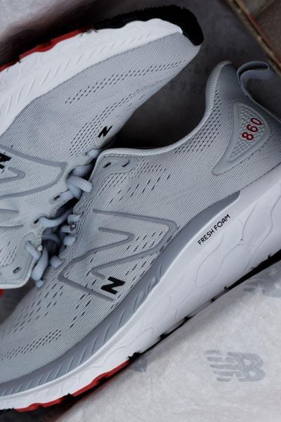 Сірі чоловічі кросівки New Balance Fresh Foam 880 Grey White х Нью Беланс 41 ALL21494 фото