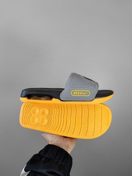 Чоловічі сірі шлепанцы, тапочки Nike Air Max Cirro Slide Grey Yellow х Найк 40 ALL17020 фото