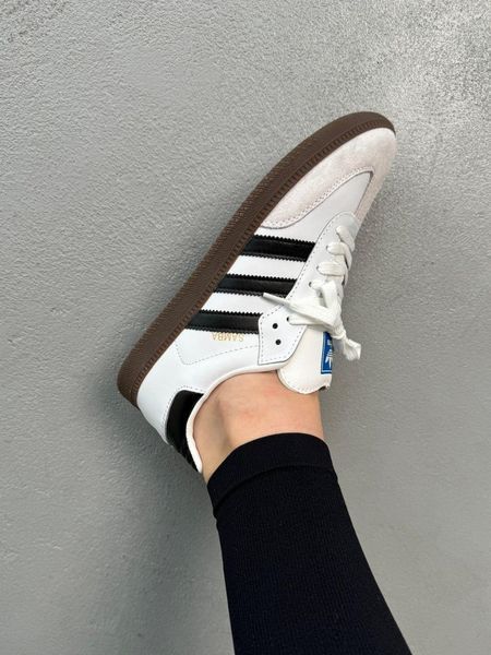 Білі кросівки Adidas Samba White Black x Адідас Самба 36 ALL10888 фото