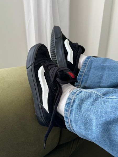 Чорні кеди Vans KNU Black White х Ванс 37 ALL14741 фото