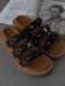 Жіночі чорні шльопанці Celine Tippi Leather Slide Sandals Black х Селін 40 ALL21215 фото 6