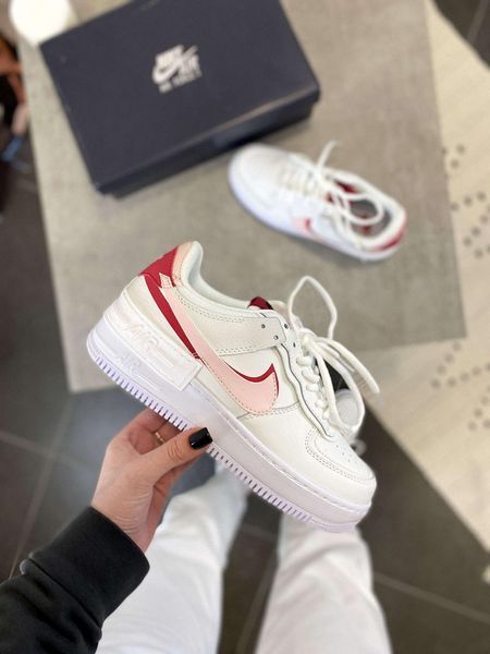 Білі шкіряні кросівки Найк Ейр Форс жіночі Nike Air Force Shadow Phantom 36 ALL00986W фото