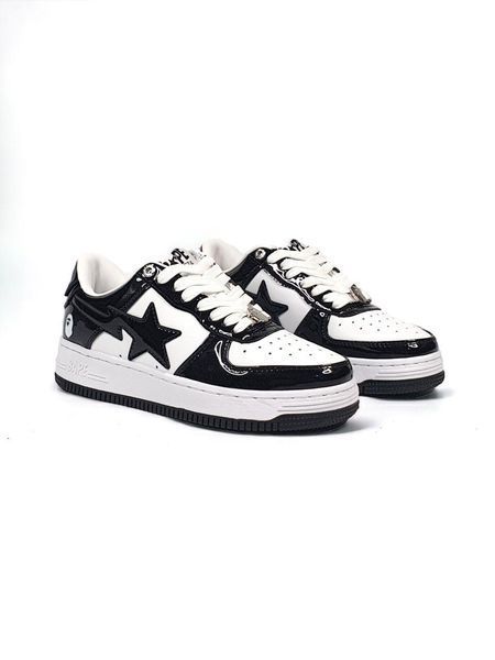 Жіночі білі кросівки Bape STA M2 Patent Black White х Бейп 36 ALL11190 фото