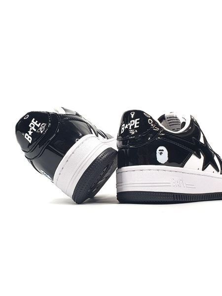 Жіночі білі кросівки Bape STA M2 Patent Black White х Бейп 36 ALL11190 фото