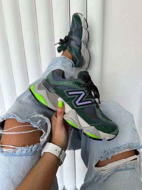 Замшеві зелені кросівки New Balance 9060 Green х Нью Беланс 37 ALL11524 фото