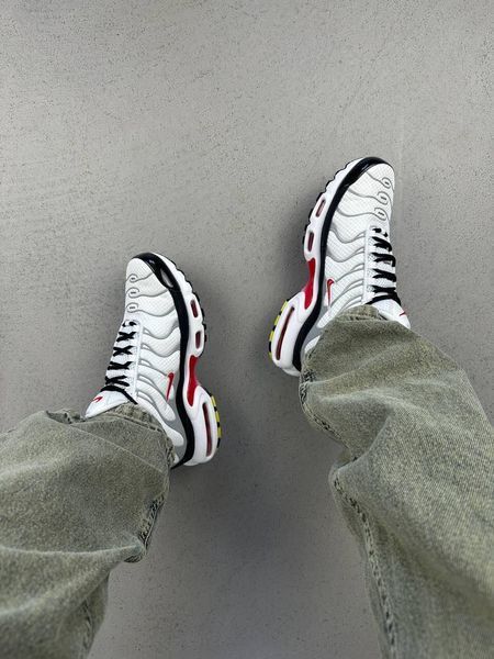 Чоловічі білі кросівки Nike Air Max TN Plus White Photon Dust Varsity Red х Ейр Макс ТН 40 ALL15789 фото