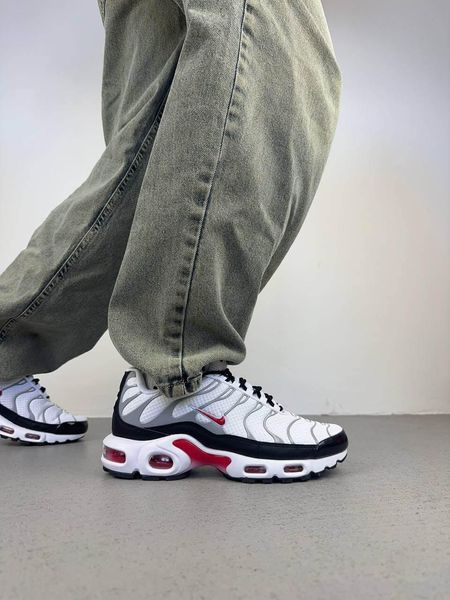 Чоловічі білі кросівки Nike Air Max TN Plus White Photon Dust Varsity Red х Ейр Макс ТН 40 ALL15789 фото