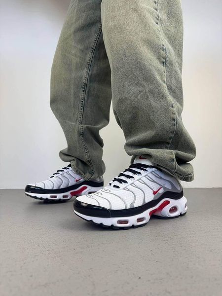Чоловічі білі кросівки Nike Air Max TN Plus White Photon Dust Varsity Red х Ейр Макс ТН 40 ALL15789 фото