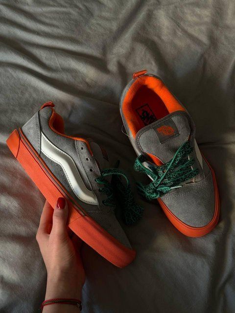 Сірі кеди Vans Old Shool KNU Grey Orange White х Ванс 40 ALL14735 фото
