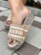 Жіночі бежеві шльопанці Dior Slippers Beige х Діор Сліпперс 36 ALL09057 фото 7
