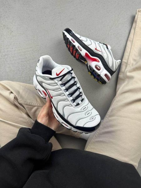 Чоловічі білі кросівки Nike Air Max TN Plus White Photon Dust Varsity Red х Ейр Макс ТН 41 ALL15789 фото