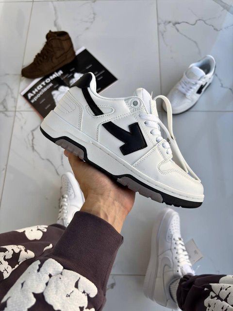 Білі кросівки унісекс OFF WHITE Out Of Office for Walking White Black х Оф Уайт 37 ALL15073 фото