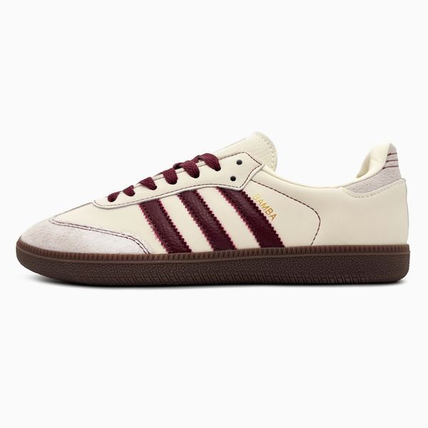 Жіночі молочні кросівки Adidas Samba OG Wonder White Maroon x Самба 36 ALL20157 фото