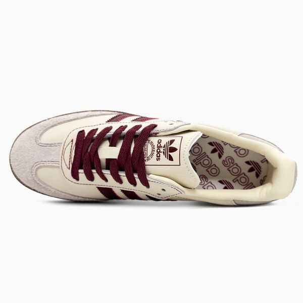Жіночі молочні кросівки Adidas Samba OG Wonder White Maroon x Самба 36 ALL20157 фото