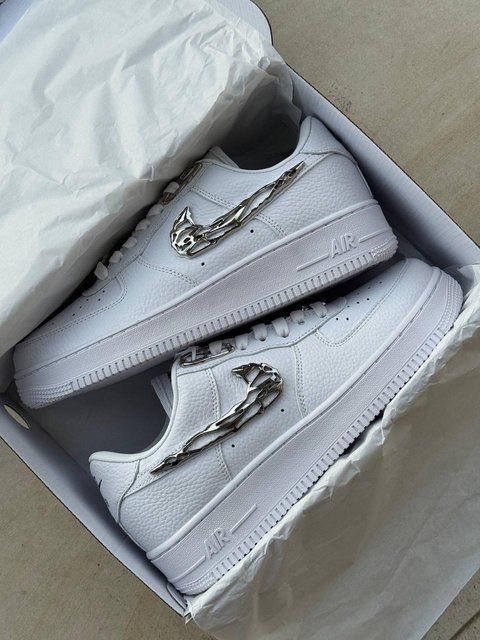 Білі кросівки Nike Air Force 1 Low Molten Metal Silver х Найк Ейр Форс 36 ALL21792 фото