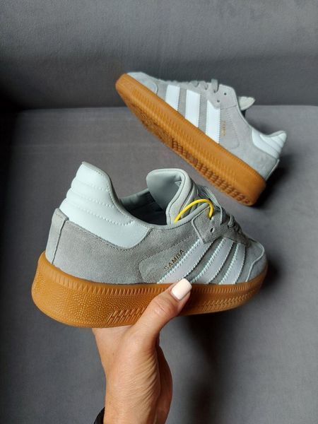 Чоловічі сірі кросівки Adidas Samba XLG Grey White Platform x Самба 42 ALL17660 фото