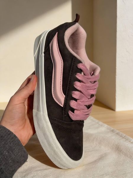 Жіночі коричневі кеди Vans KNU Skool Brown Pink х Ванс 36 ALL24714 фото