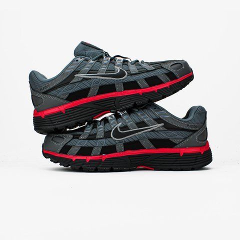 Чоловічі сірі кросівки Nike P-6000 Grey Black Red х Найк 41 ALL24345 фото