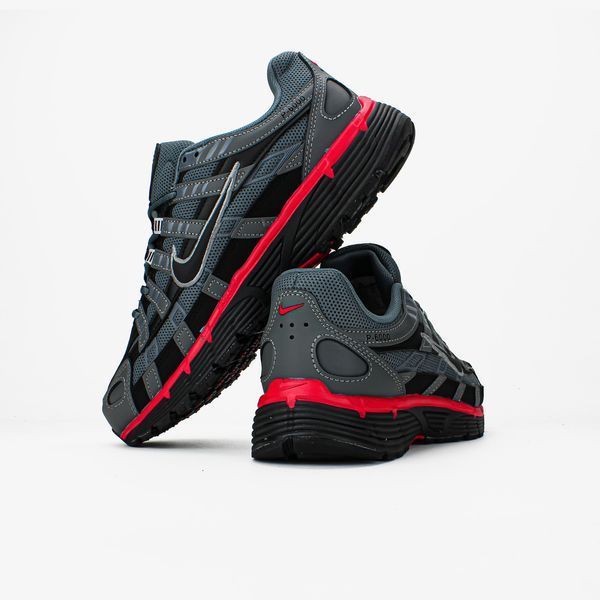 Чоловічі сірі кросівки Nike P-6000 Grey Black Red х Найк 41 ALL24345 фото