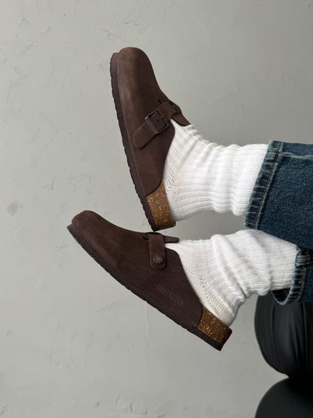 Бежеві шльопанці унісекс Birkenstock Boston Brown x Біркеншток 36 ALL19949 фото