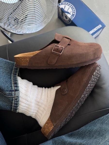 Бежеві шльопанці унісекс Birkenstock Boston Brown x Біркеншток 36 ALL19949 фото