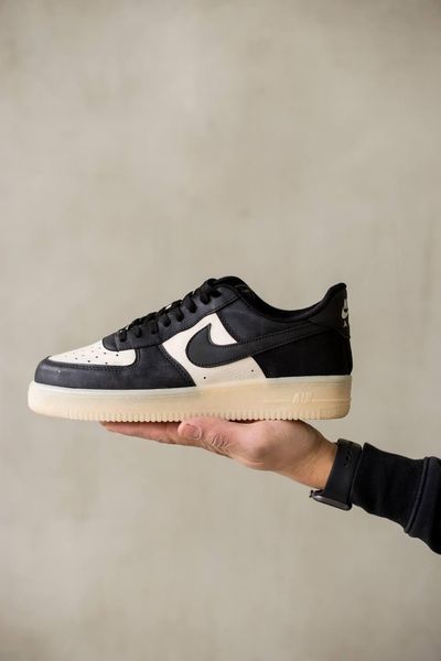 Чоловічі чорні кросівки Nike Air Force 1 Low Black Beige х Найк Ейр Форс 40 ALL10638 фото