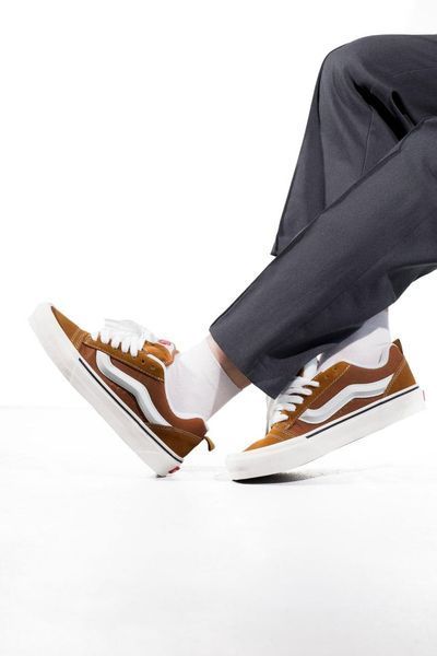 Жовті кеди Vans KNU Skool Brown White х Ванс 36 ALL14742 фото